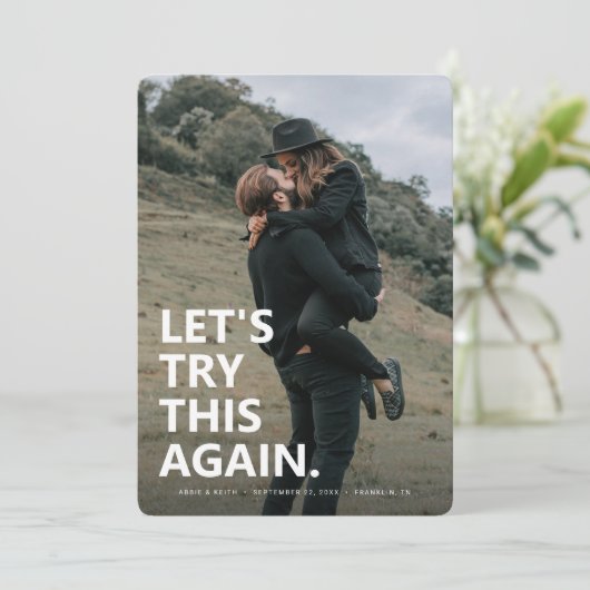 Save The Date Réessayons ceci | Décontracté Enregistrer la photo (Debout devant)