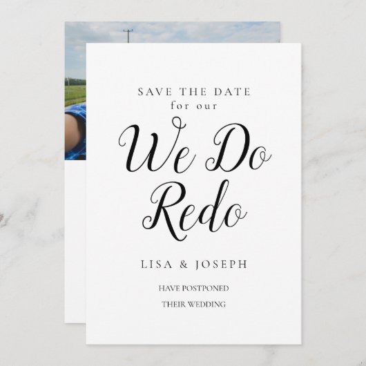 Save The Date Refaire Modifier la date Enregistrer la date Photo (Devant / Derrière)