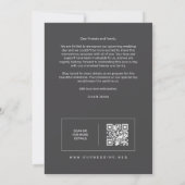 Save The Date Refined Minimalist Grey Photo Card Wedding Initial (Dos)
