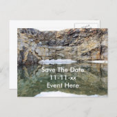 Save The Date Reflections In Water Aankondigingskaart (Voorkant / Achterkant)