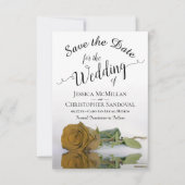 Save The Date Reflet or ou rose jaune Mariage romantique (Devant)
