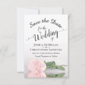 Save The Date Reflet rose rose vierge Mariage romantique (Devant)