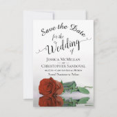 Save The Date Reflet rouille Orange Rose Romantique Mariage (Devant)