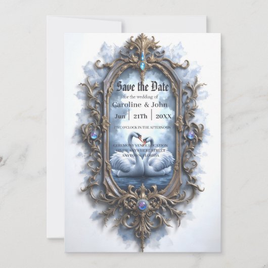 Save The Date Réflexion Éternelle – L'Union Swanheart. (Devant)