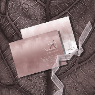 Save The Date Réflexions aquarelle Mariage cannelle Rose ID774