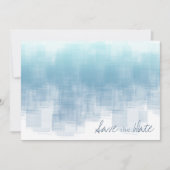 Save The Date Réflexions aquarelle Mariage Dusty Blue ID774 (Devant)