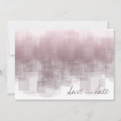 Save The Date Réflexions aquarelle Mariage Mauve ID774 (Devant)