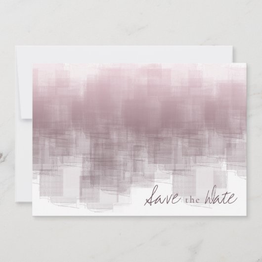 Save The Date Réflexions aquarelle Mariage Mauve ID774 (Devant)