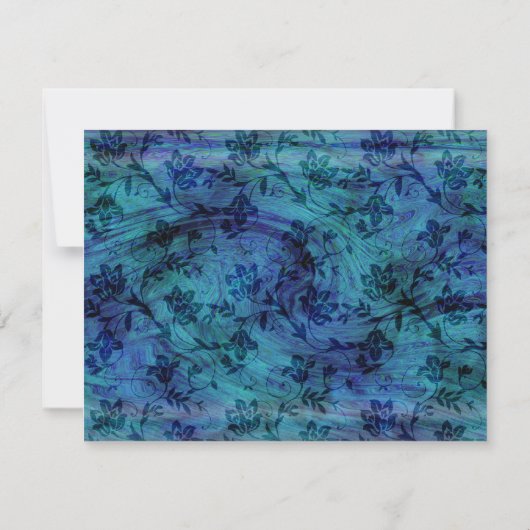 Save The Date Réflexions en bleu et en argent Enregistrer la car (Dos)