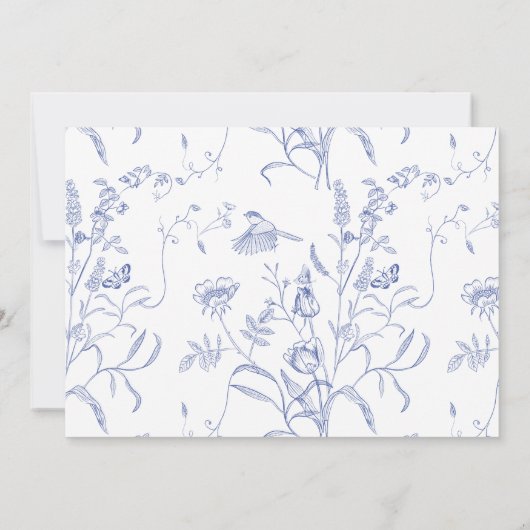 Save The Date Regency Blue Monogram Crest Photo Mariage (Dos)