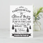 Save The Date Règles de Camping Happy (Debout devant)