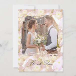 Save The Date Remerciement de photo florale estivale pastel