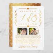 Save The Date Remise du Mariage de Six Pieds Horaire Changement (Devant / Derrière)