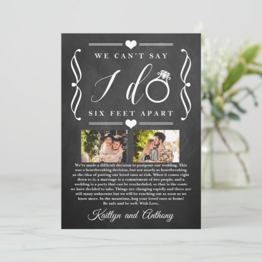 Save The Date Remise du Mariage de Six Pieds Horaire Changement  (Debout devant)