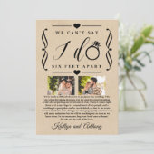 Save The Date Remise du Mariage de Six Pieds Horaire Changement (Debout devant)