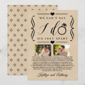 Save The Date Remise du Mariage de Six Pieds Horaire Changement (Devant / Derrière)