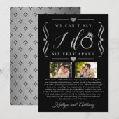 Save The Date Remise du Mariage de Six Pieds Horaire Changement  (Devant / Derrière)