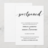 Save The Date Report de mariage avec annonce de nouvelle date (Devant / Derrière)