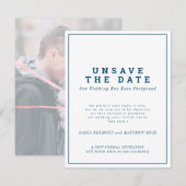 Save The Date Report du mariage, modification du plan reportée (Devant / Derrière)