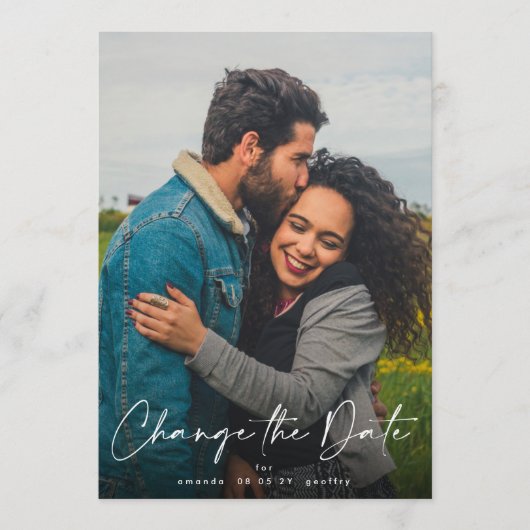 Save The Date Report mariage Modifier la date QR CODE (Devant)