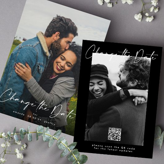Save The Date Report mariage Modifier la date QR CODE