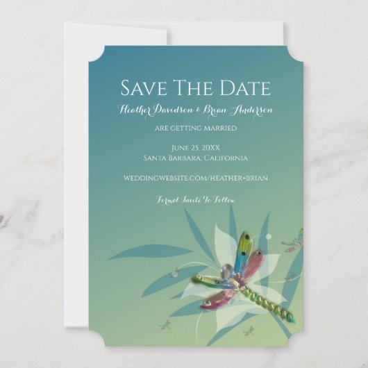 Save The Date Repose Dragonfly Enregistrer La Date Annonce (Devant)