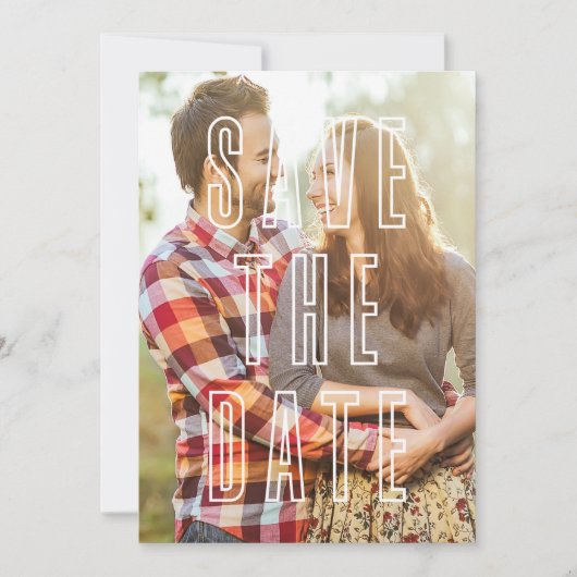 Save The Date Représentation de la typographie moderne Photo Enr (Devant)