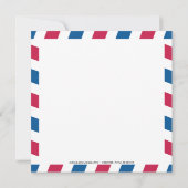 Save The Date République Dominicaine Airmail Fête d'anniversaire (Dos)