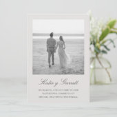 Save The Date Reserva la Fecha Elegant Simple Grey Photo Espagno (Debout devant)