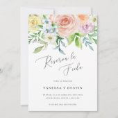 Save The Date Reserva La Fecha Floral Aquarelle Mariage espagnol (Devant)
