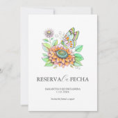 Save The Date Reserva la Fecha Quinceañeras Mariposas (Devant)