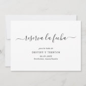Save The Date Reserva La Fecha Simple Mariage espagnol élégant (Devant)