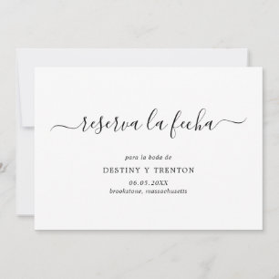 Save The Date Reserva La Fecha Simple Mariage espagnol élégant