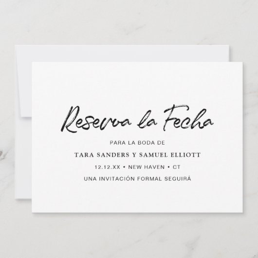 Save The Date Reserva la Fecha Simple moderne espagnol (Devant)