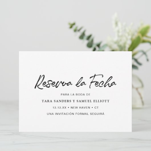 Save The Date Reserva la Fecha Simple moderne espagnol (Debout devant)