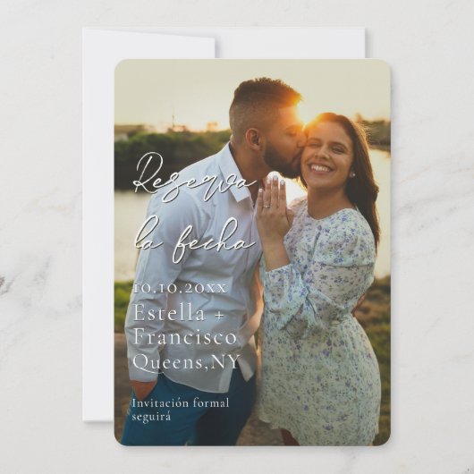 Save The Date Reservar la fecha Romántica y Elegante (Devant)