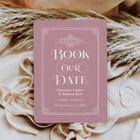 Réserver notre date Dusty Rose Vintage Couverture 