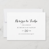 Save The Date Réserves horizontales simples la Fecha (Devant)