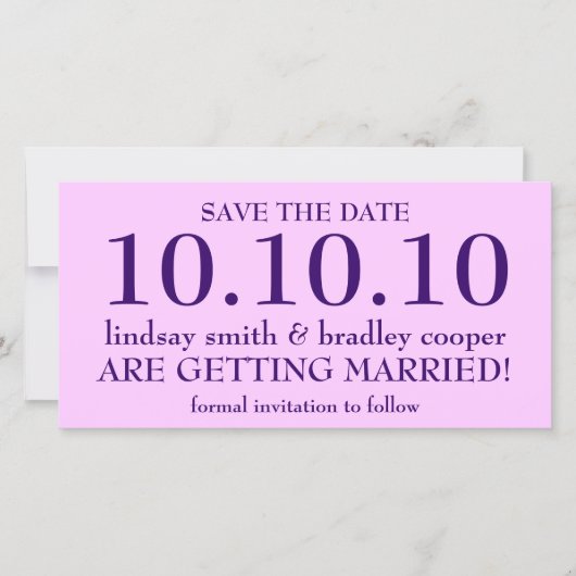 SAVE THE DATE RÉSERVEZ LA DATE (Devant)