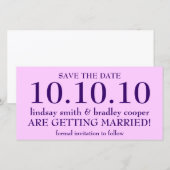 SAVE THE DATE RÉSERVEZ LA DATE (Devant / Derrière)