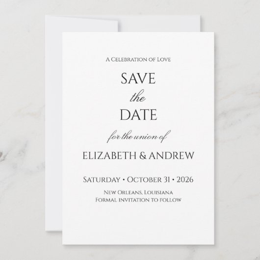 Save The Date Réservez la date (Devant)