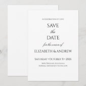 Save The Date Réservez la date (Devant / Derrière)
