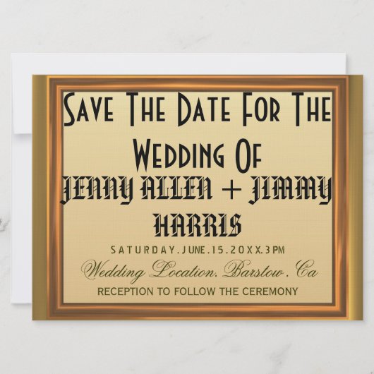 Save The Date Réservez la date (Devant)