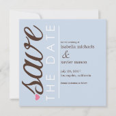 Save The Date Réservez la date | Bleu Enregistrer La Date Annonc (Devant)