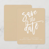 Save The Date RÉSERVEZ LA DATE écriture calligraphique moderne s (Devant / Derrière)