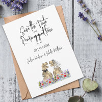 Réservez la date pour un mariage de dinosaures hil