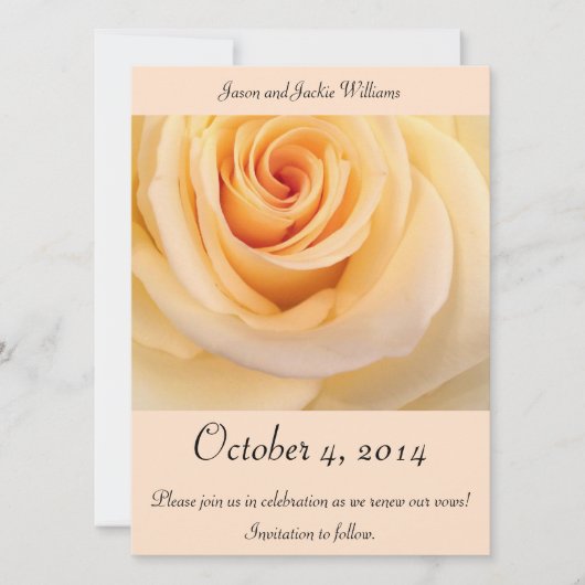 Save The Date Réservez la date! Rose Creme (Devant)