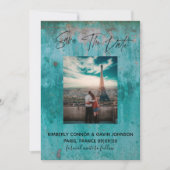 Save The Date Réservez la date |Rouille Turquoise (Devant)