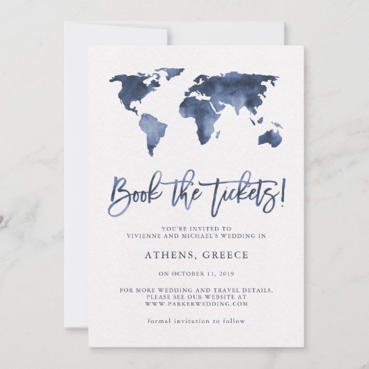 Save The Date Réservez les billets | Plan du monde Bleu Enregist (Devant)