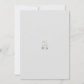 Save The Date Respiration de Bébé Monogramme Gypsophile Fleurs d (Dos)